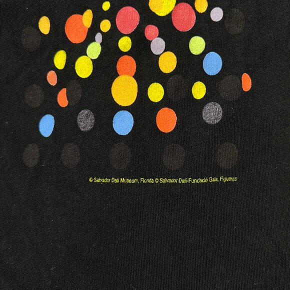 Vintage 90s Y2K Art Museum Long Sleeve Tee Graphic T-Shirt Artsy Salvador Dali - Picture 8 of 9